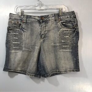 Jamie Nicole Denim Distressed Jean Shorts